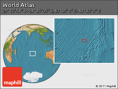Satellite Location Map of the Area around 28° 56' 46" S, 84° 13' 29" E