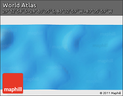 Physical 3D Map of the Area around 28° 56' 46" S, 84° 4' 29" W