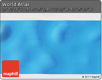 Physical 3D Map of the Area around 28° 56' 46" S, 84° 4' 29" W