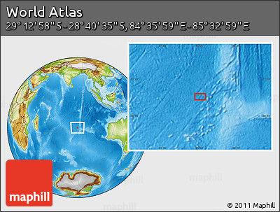 Physical Location Map of the Area around 28° 56' 46" S, 85° 4' 29" E