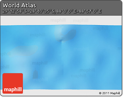 Shaded Relief 3D Map of the Area around 28° 56' 46" S, 88° 28' 29" E