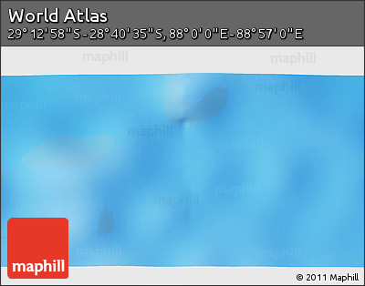 Shaded Relief 3D Map of the Area around 28° 56' 46" S, 88° 28' 29" E