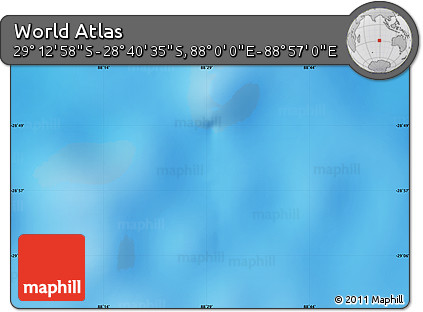 Physical Map of the Area around 28° 56' 46" S, 88° 28' 29" E