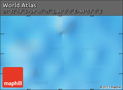 Physical Map of the Area around 28° 56' 46" S, 88° 28' 29" E