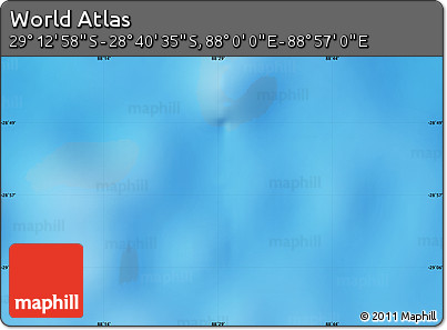 Physical Map of the Area around 28° 56' 46" S, 88° 28' 29" E