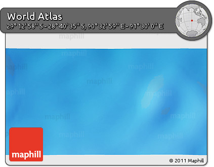 Shaded Relief 3D Map of the Area around 28° 56' 46" S, 91° 1' 30" E