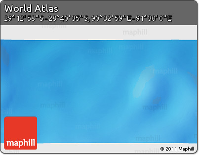 Shaded Relief 3D Map of the Area around 28° 56' 46" S, 91° 1' 30" E