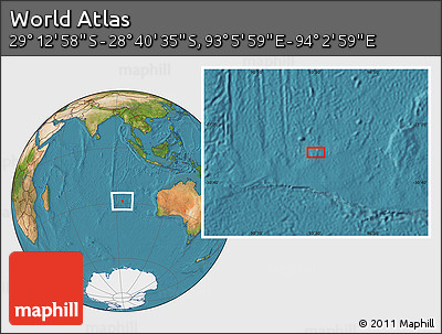 Satellite Location Map of the Area around 28° 56' 46" S, 93° 34' 29" E