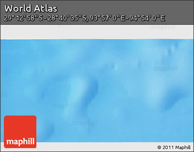 Shaded Relief 3D Map of the Area around 28° 56' 46" S, 94° 25' 30" E