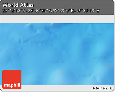 Shaded Relief 3D Map of the Area around 28° 56' 46" S, 96° 7' 30" E