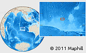 Shaded Relief Location Map of the area around 28° 56' 46" S, 96° 7' 30" E
