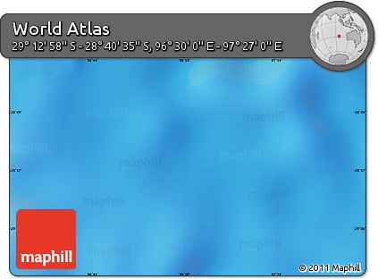 Physical Map of the Area around 28° 56' 46" S, 96° 58' 29" E