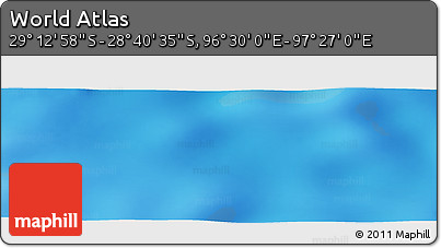 Physical Panoramic Map of the Area around 28° 56' 46" S, 96° 58' 29" E