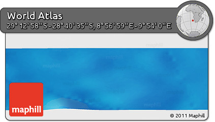 Physical Panoramic Map of the Area around 28° 56' 46" S, 9° 25' 30" E