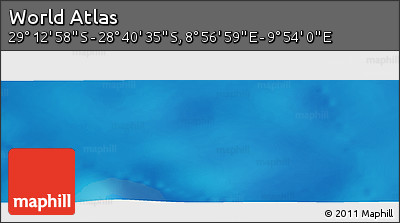 Physical Panoramic Map of the Area around 28° 56' 46" S, 9° 25' 30" E