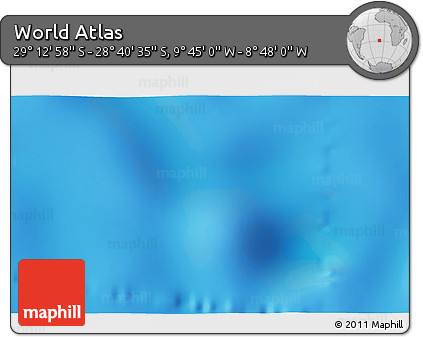 Physical 3D Map of the Area around 28° 56' 46" S, 9° 16' 30" W