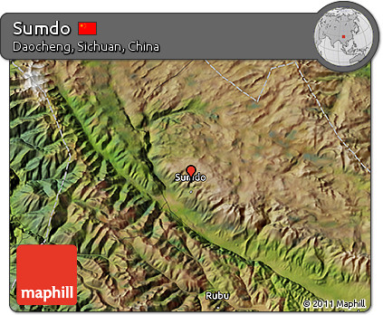 Satellite 3D Map of Sumdo