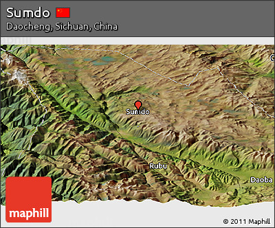 Satellite Panoramic Map of Sumdo