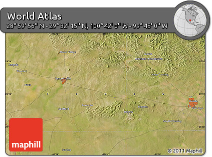 Satellite Map of the Area around 29° 16' 6" N, 100° 13' 29" W