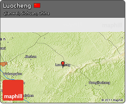 Physical 3D Map of Luocheng