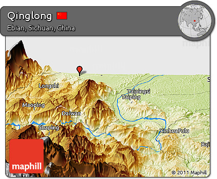 Physical Panoramic Map of Qinglong