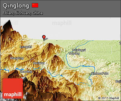 Physical Panoramic Map of Qinglong
