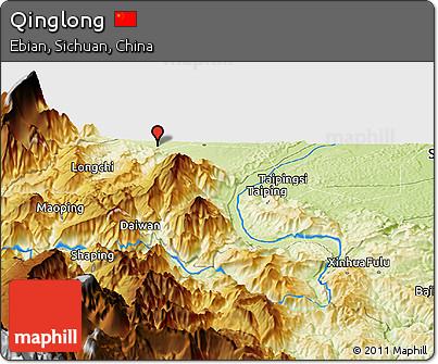 Physical Panoramic Map of Qinglong