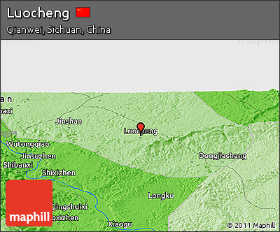 Political Panoramic Map of Luocheng