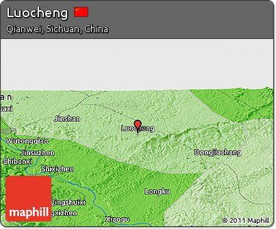 Political Panoramic Map of Luocheng