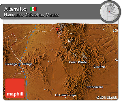 Physical 3D Map of Alamillo