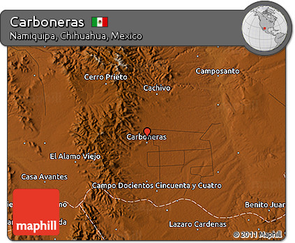 Physical 3D Map of Carboneras