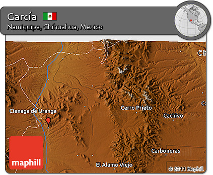 Physical 3D Map of García