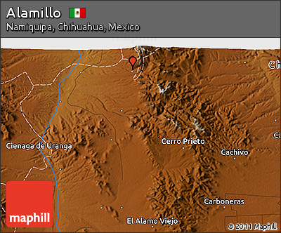 Physical 3D Map of Alamillo