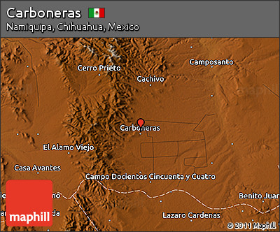 Physical 3D Map of Carboneras