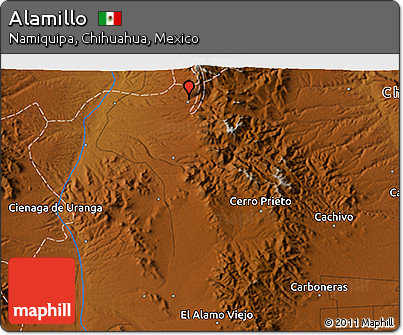 Physical 3D Map of Alamillo