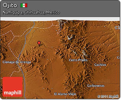 Physical 3D Map of Ojito