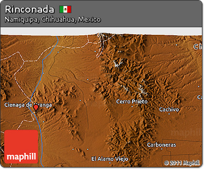 Physical 3D Map of Rinconada