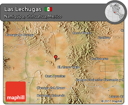 Satellite 3D Map of Las Lechugas