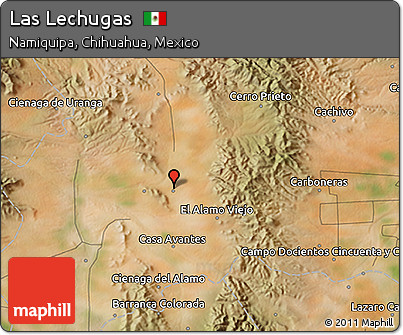 Satellite 3D Map of Las Lechugas