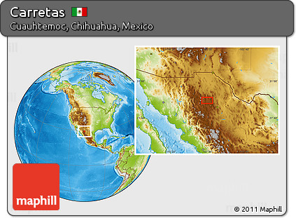 Physical Location Map of Carretas