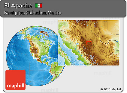 Physical Location Map of El Apache