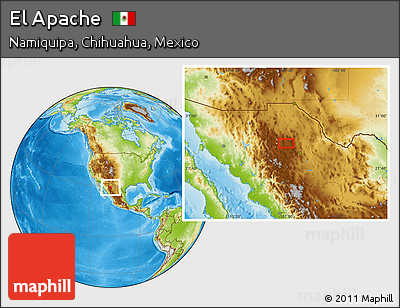 Physical Location Map of El Apache