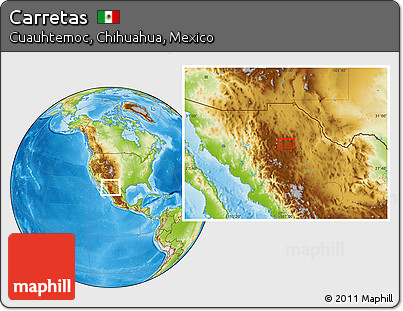 Physical Location Map of Carretas