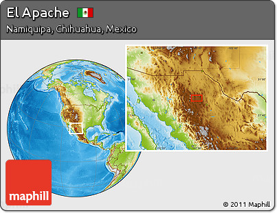 Physical Location Map of El Apache