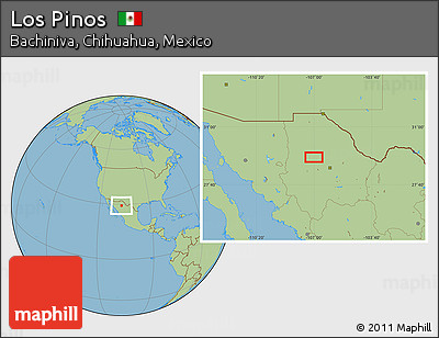 Savanna Style Location Map of Los Pinos