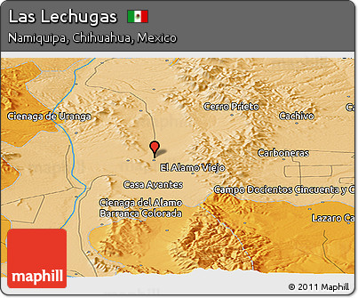 Political Panoramic Map of Las Lechugas