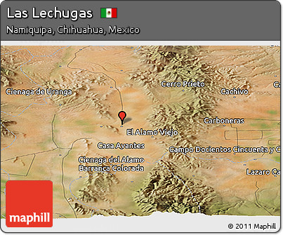 Satellite Panoramic Map of Las Lechugas