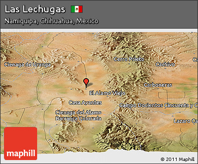 Satellite Panoramic Map of Las Lechugas