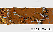 Physical Panoramic Map of the area around 29° 16' 6" N, 107° 52' 30" W