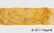 Political Panoramic Map of the area around 29° 16' 6" N, 107° 52' 30" W
